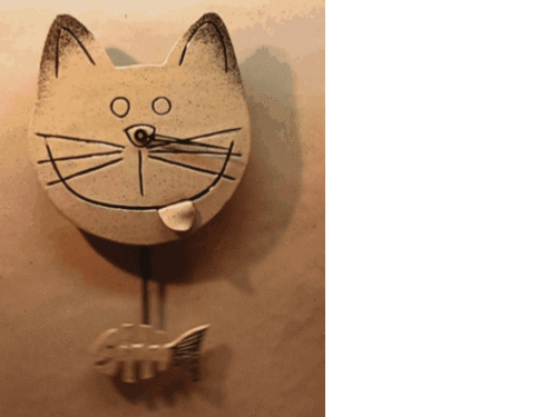 Katzen-Pendel-Uhr