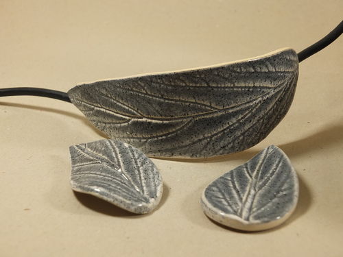 Kabelabdeckung Blätter-Set graueffekt, glänzend